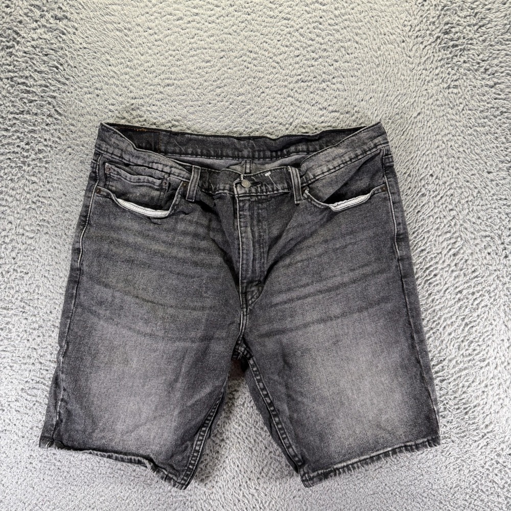 Levi's 511 Shorts Mens 38 Black Cotton Denim Bermuda Faded Workwear Stretch
